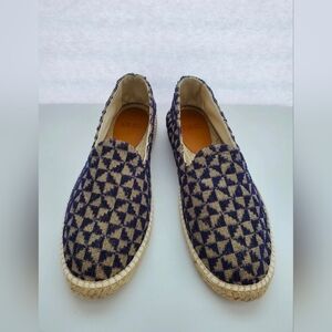 OAS Puzzle Terry Espadrilles Hand Made In Spain Men's Shoes Sz EU 45/US 11 EUC